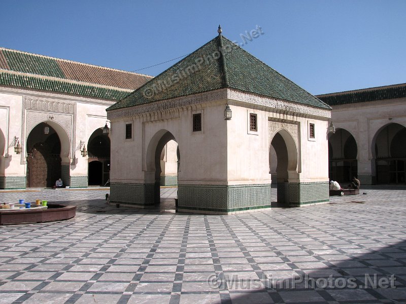 The courtyard of the Ben Youssef Mosque